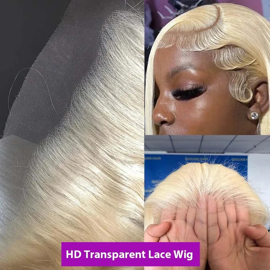 Blonde Brazilian Straight Human Hair Lace Front Wig