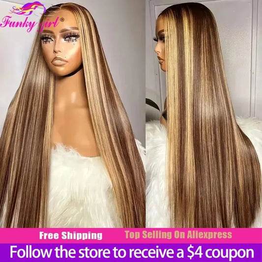 Highlight Wig Human Hair Lace Front Wig