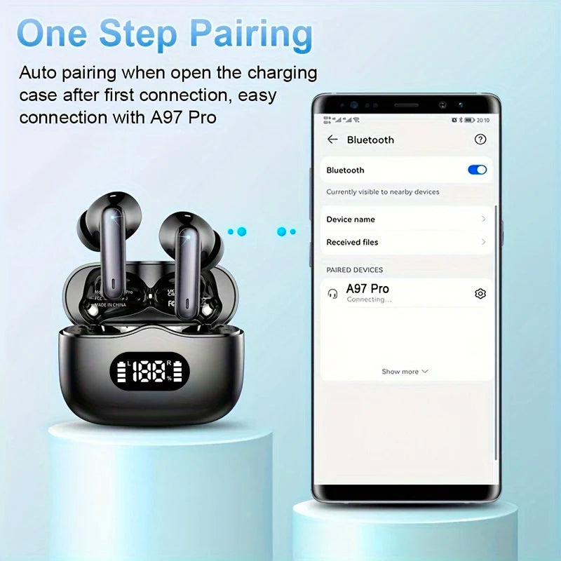 Wireless Earphones with 40dB Noise Cancelling