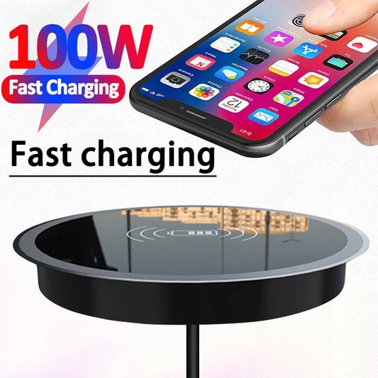 100W Fast Wireless Charger Pad