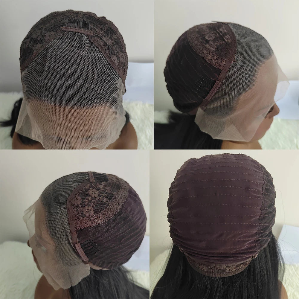 QW Straight Blonde Ombre Lace Front Wig