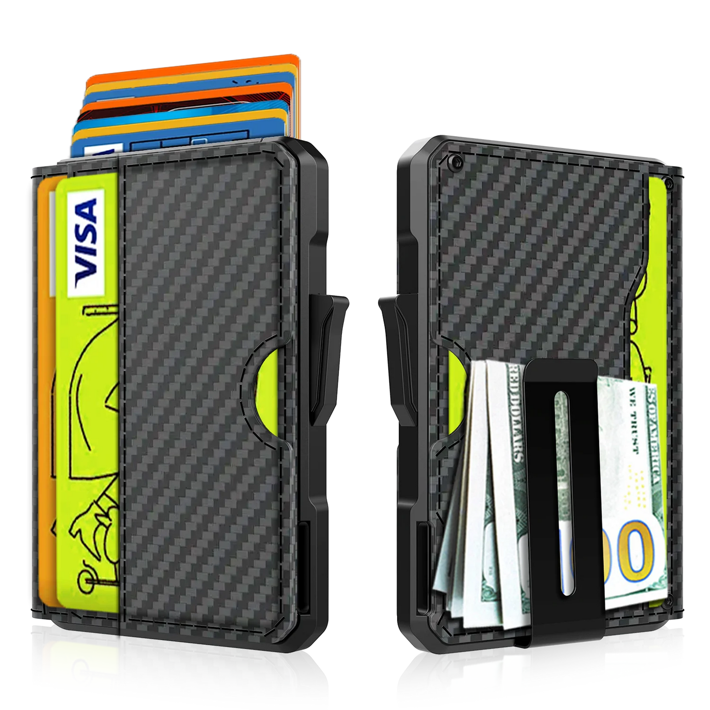 Wallet for Men - with Money Clip Slim Leather Slots