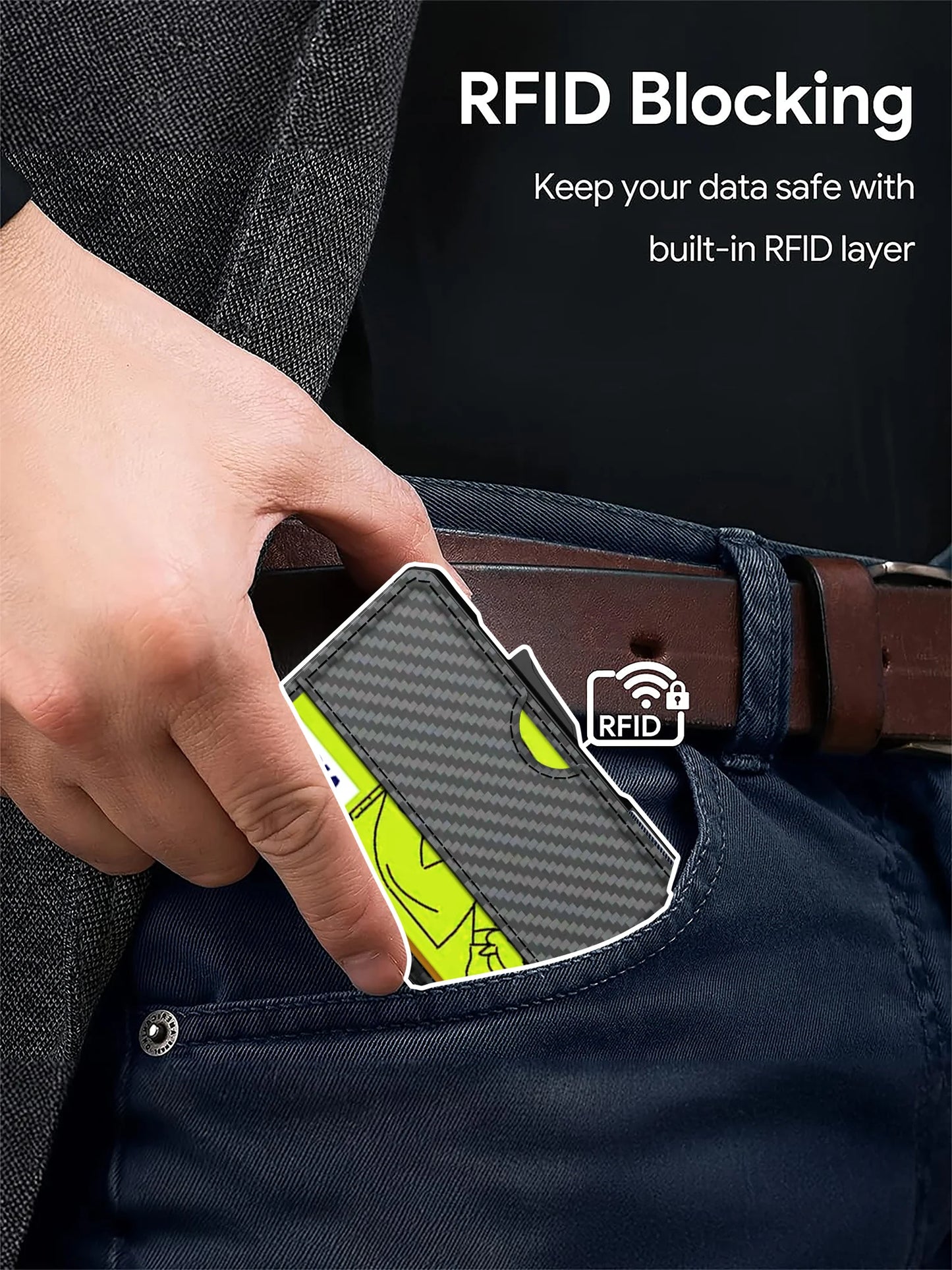 Wallet for Men - with Money Clip Slim Leather Slots