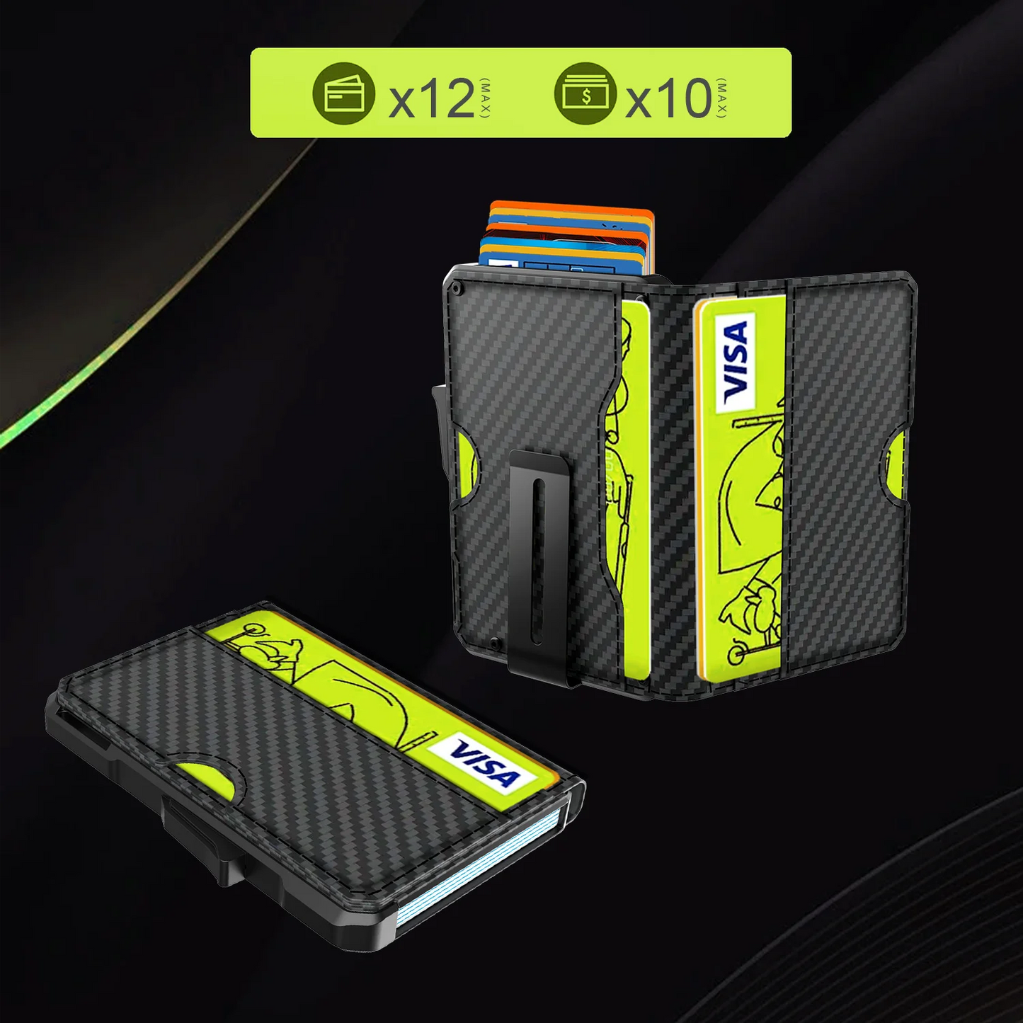 Wallet for Men - with Money Clip Slim Leather Slots