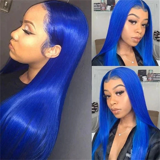 Blue Colored Lace Front Wig