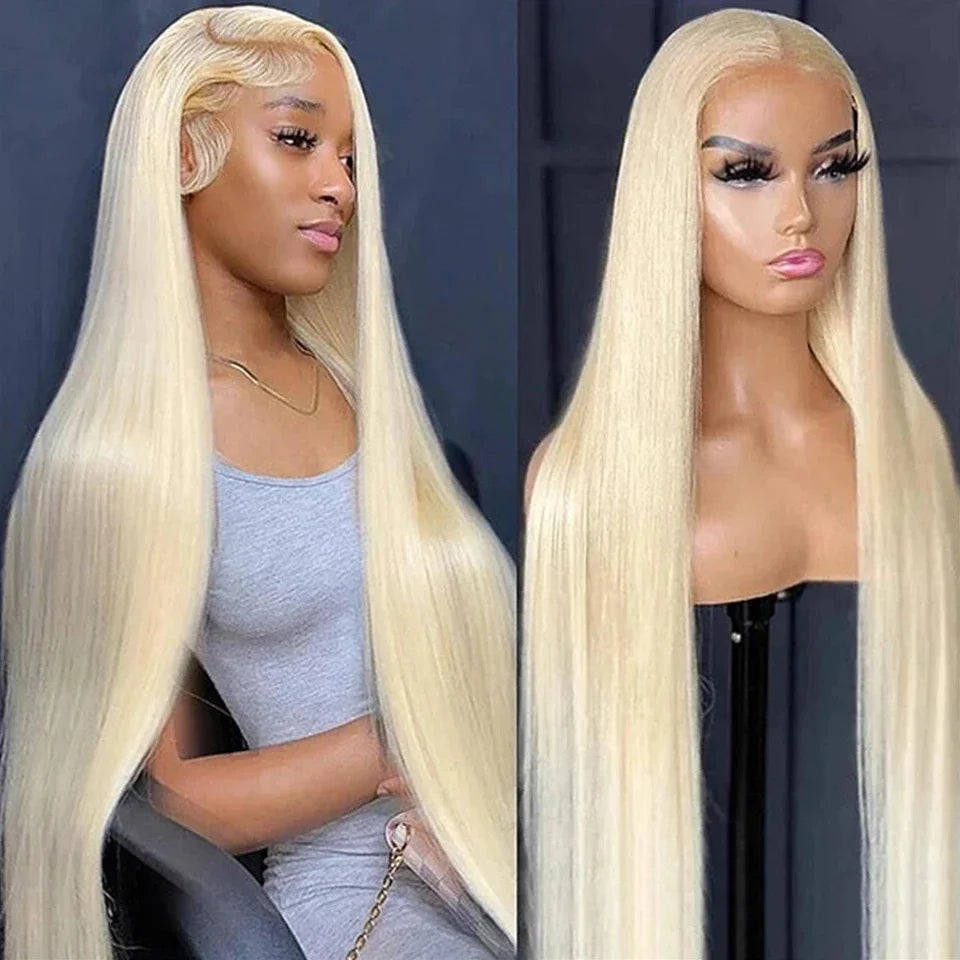 Blonde Brazilian Straight Human Hair Lace Front Wig