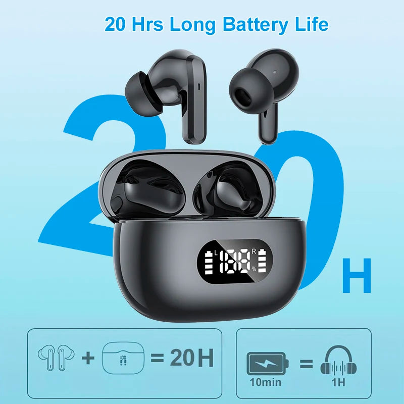 Wireless Earphones with 40dB Noise Cancelling