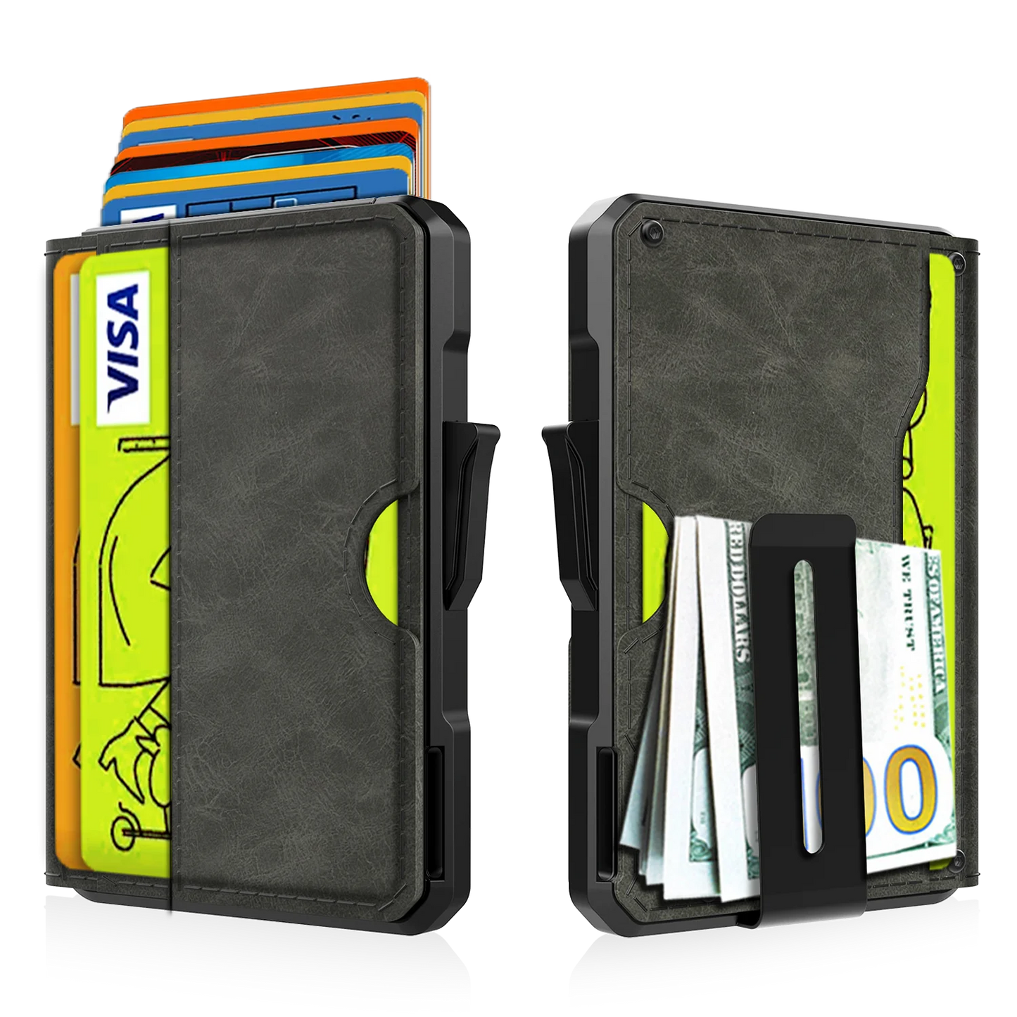 Wallet for Men - with Money Clip Slim Leather Slots