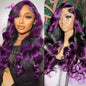 ace Front Wig – Ombre Purple Body Wave | 100% Human Hair HD Lace