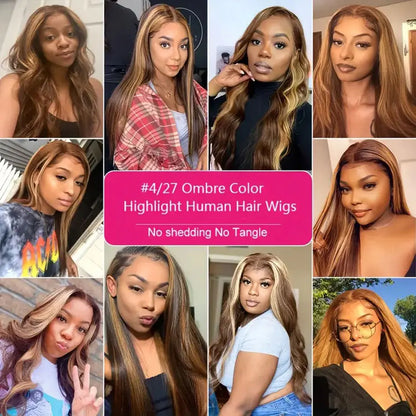Highlight Wig Human Hair Lace Front Wig