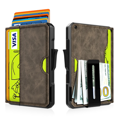 Wallet for Men - with Money Clip Slim Leather Slots