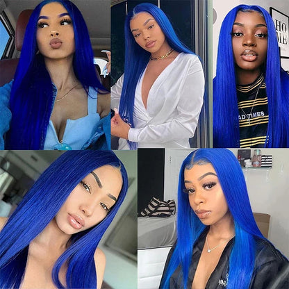 Blue Colored Lace Front Wig