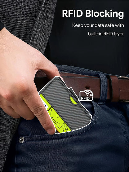 Wallet for Men - with Money Clip Slim Leather Slots