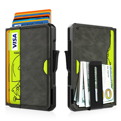 Wallet for Men - with Money Clip Slim Leather Slots